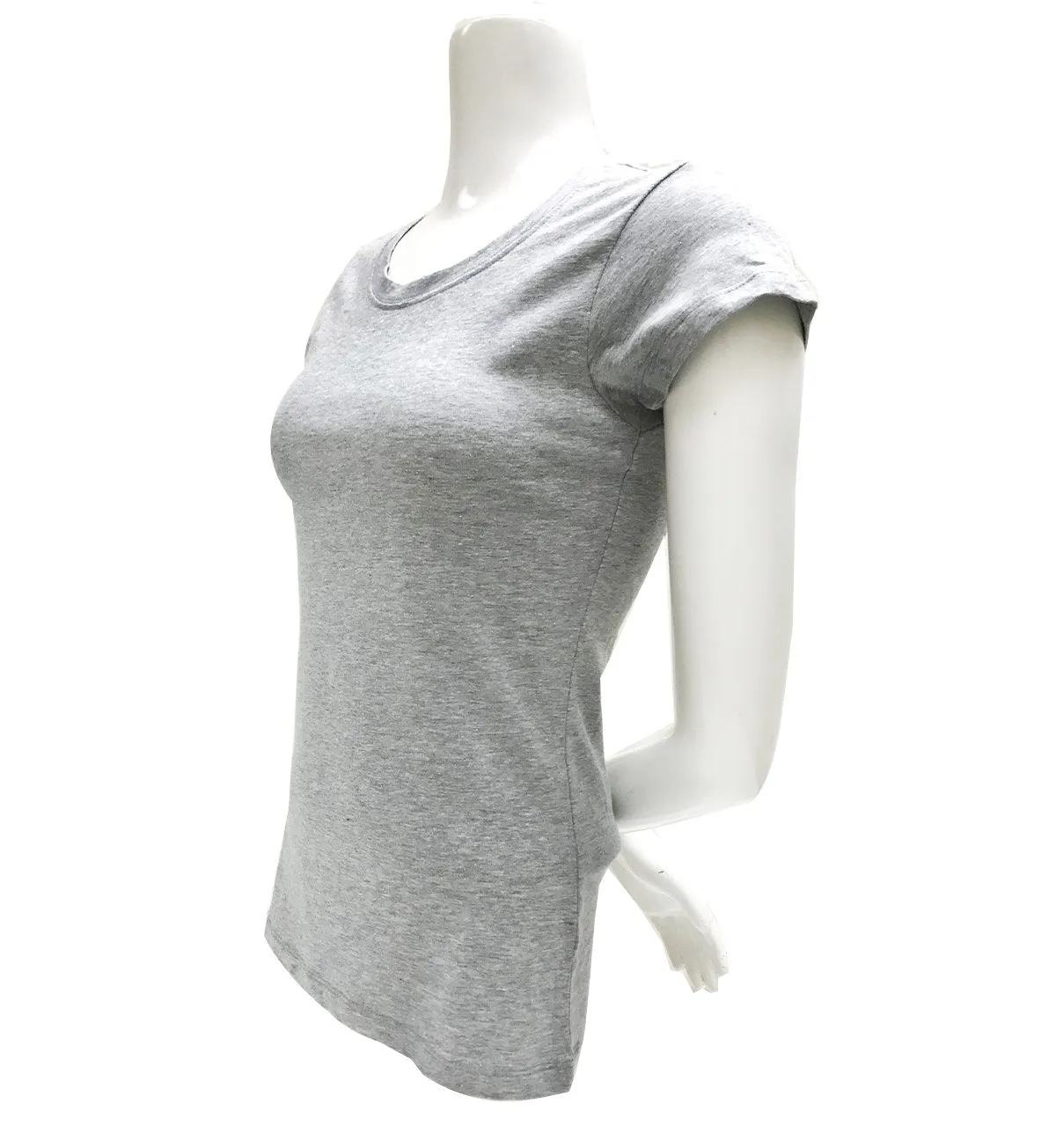 Women's Basic Plain Crew Neck T-Shirt-15 Colors ( Black ~ Yellow)