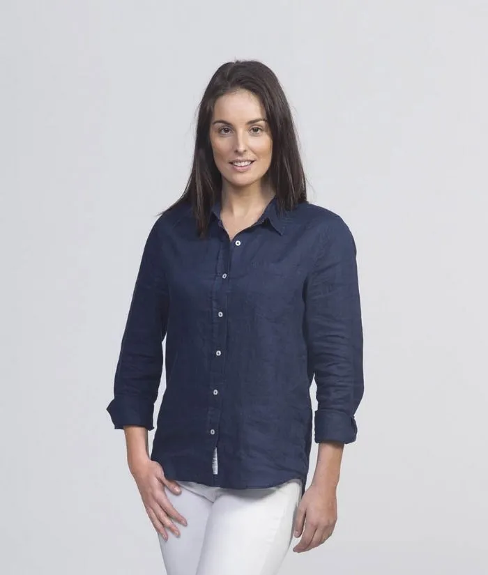 Womens Linen L/S Shirt