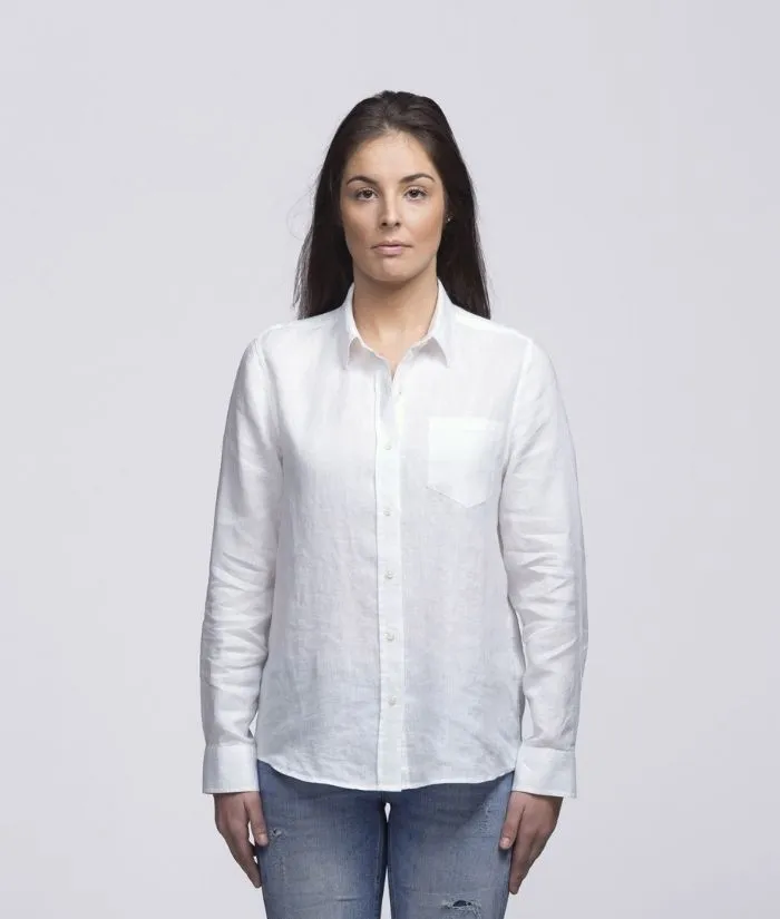 Womens Linen L/S Shirt